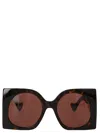 Gucci Bold Square Sunglasses Tortoiseshell Pattern In Brown