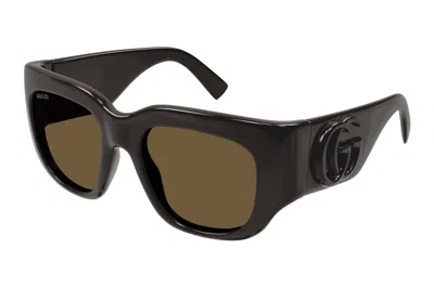 Pre-owned Gucci Square Sunglasses Brown/brown (gg1545s-002)