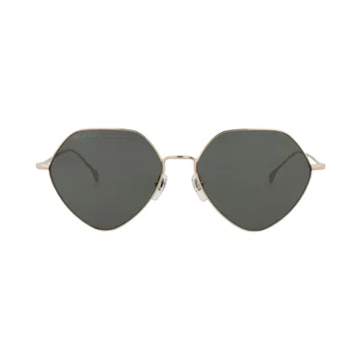 Pre-owned Gucci Square Sunglasses 'gold/grey' | Women's Size Onesize