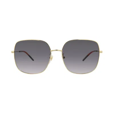 Pre-owned Gucci Square Sunglasses 'gold/grey' | Women's Size Onesize