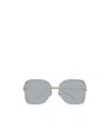 Gucci Rimless Square Metal Sunglasses In Shiny Endura Gold