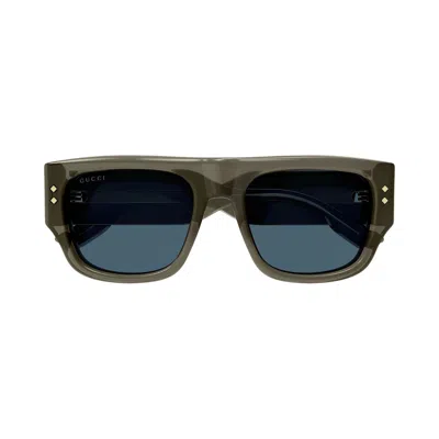 Pre-owned Gucci Square Sunglasses 'grey/blue' | Men's Size Onesize In Gray
