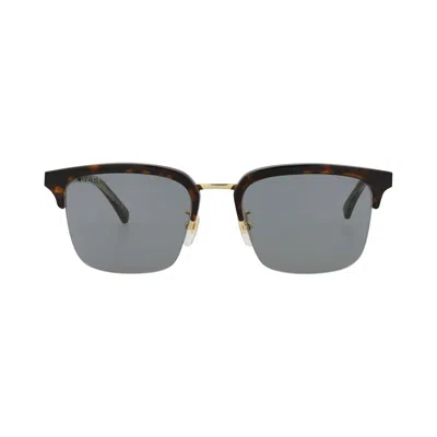 Pre-owned Gucci Square Sunglasses 'havana/gold/grey' | Brown | Men's Size Onesize