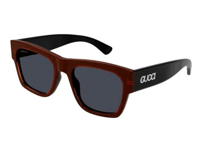 Pre-owned Gucci Square Sunglasses In Black Blue (gg1793s/003)