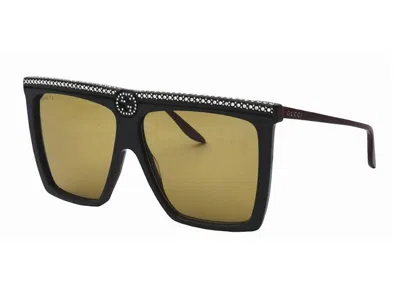 Pre-owned Gucci Square Sunglasses In Black (gg0733s/005/62)