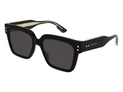 Pre-owned Gucci Square Sunglasses In Black Gray (gg1084s/001/54)