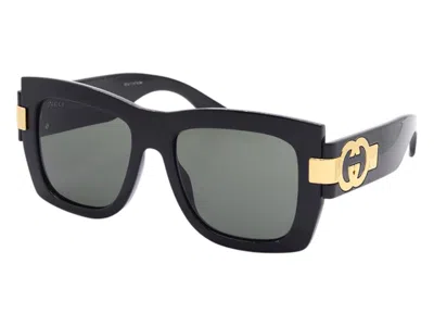 Pre-owned Gucci Square Sunglasses In Black Grey (gg1688s/001/fr)