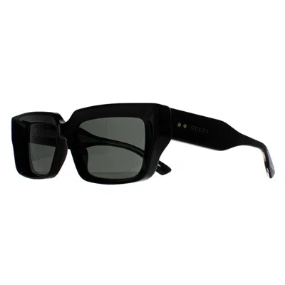 Pre-owned Gucci Square Sunglasses In Black/grey (gg1528s/005)