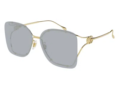 Pre-owned Gucci Square Sunglasses In Gold Grey (gg1713sa/001/60)