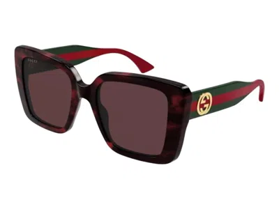 Pre-owned Gucci Square Sunglasses In Havana (gg1861s/003)