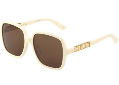 Pre-owned Gucci Square Sunglasses In Ivory (gg1189sa/005/59)