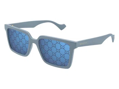 Pre-owned Gucci Square Sunglasses In Light Blue Violet (gg1540s/003/fr)