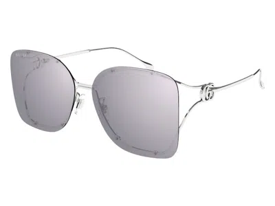 Pre-owned Gucci Square Sunglasses In Silver Violet (gg1713sa/004/60)