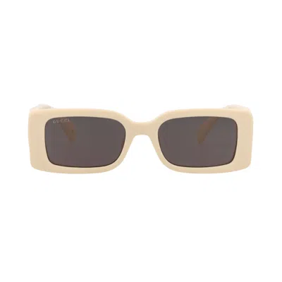 Pre-owned Gucci Square Sunglasses 'ivory/grey' | Cream | Women's Size Onesize In White