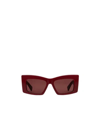 Gucci Square Sunglasses In Red
