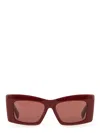 Gucci Stylish Square Frame Sunglasses With Colored Lenses In Red