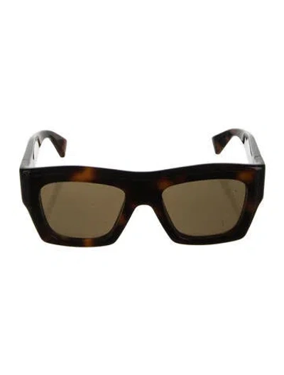 Pre-owned Gucci Square Tinted Sunglasses In Brown