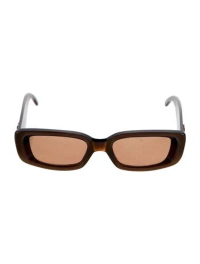 Pre-owned Gucci Square Tinted Sunglasses In Brown