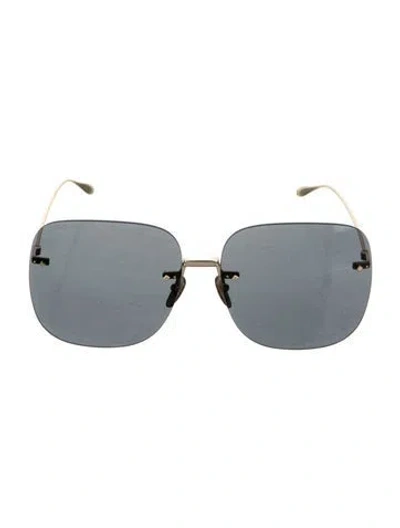 Pre-owned Gucci Square Tinted Sunglasses In Gold