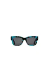 Gucci Womens Blue Gg1626s Square-frame Tortoiseshell Acetate Sunglasses In Gray