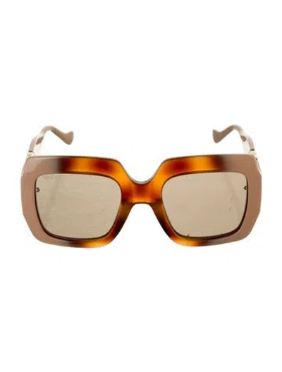 Pre-owned Gucci Square Tinted Sunglasses In Neutral