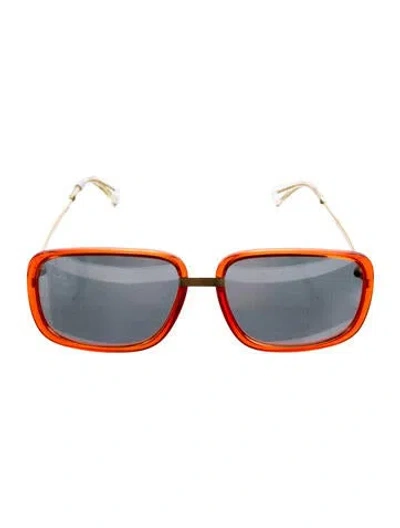 Pre-owned Gucci Square Tinted Sunglasses In Orange