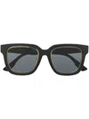 Gucci Square Tinted Sunglasses In Schwarz