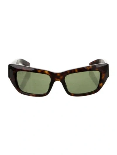 Pre-owned Gucci Square Tinted Sunglasses W/ Tags In Black