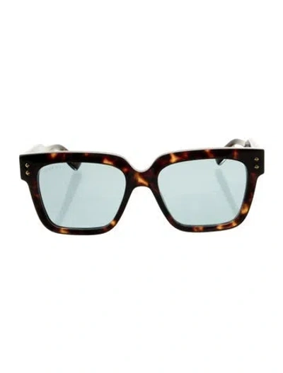 Pre-owned Gucci Square Tinted Sunglasses W/ Tags In Black