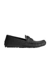 Gucci Square-toe Leather Loafers In Black