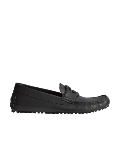 Gucci Square-toe Leather Loafers In Black