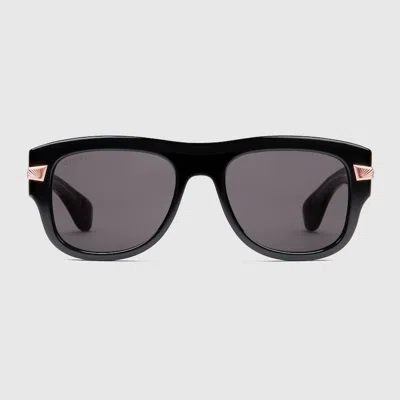 Gucci Squared Frame Sunglasses In Black