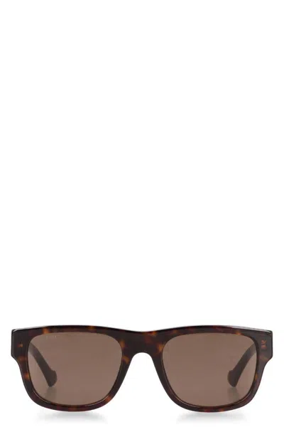 Gucci Squared Sunglasses In Brown