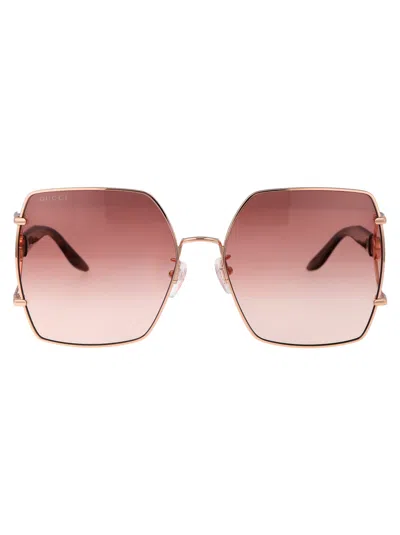 Gucci Double G Oversize-frame Sunglasses In Multi