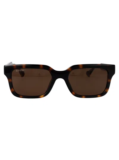 Gucci Squared Sunglasses Gg1732 Sk 002 In Brown