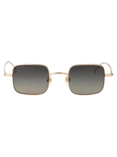 Gucci Squared Sunglasses Gg1813 S 008 In Gold