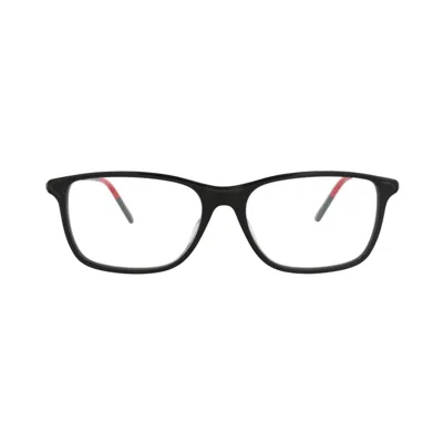Pre-owned Gucci Square-frame Acetate Optical Frames 'black/ruthenium/transparent' | Men's Size Onesize