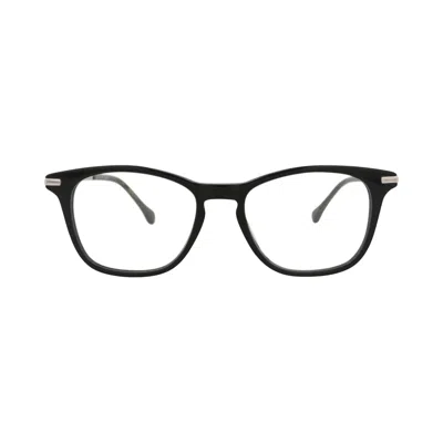 Pre-owned Gucci Square-frame Acetate Optical Frames 'black/silver/transparent' | Men's Size Onesize