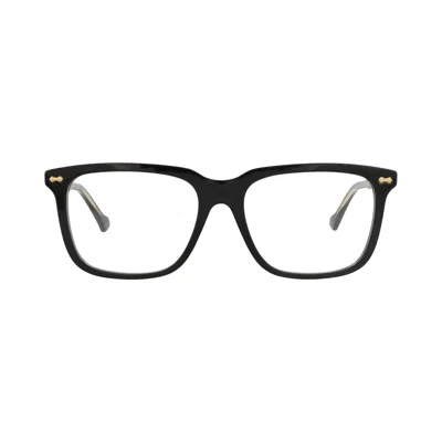 Pre-owned Gucci Square-frame Acetate Optical Frames 'black/transparent' | Men's Size Onesize