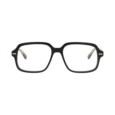 Pre-owned Gucci Square-frame Acetate Optical Frames 'black/transparent' | Men's Size Onesize