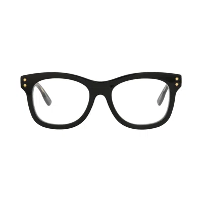 Pre-owned Gucci Square-frame Acetate Optical Frames 'black/transparent' | Women's Size Onesize