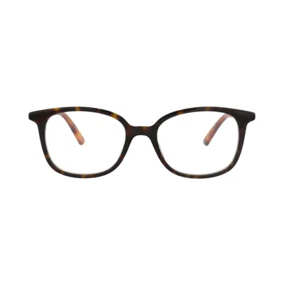 Pre-owned Gucci Square-frame Acetate Optical Frames 'havana/gold/transparent' | Brown | Women's Size Onesize