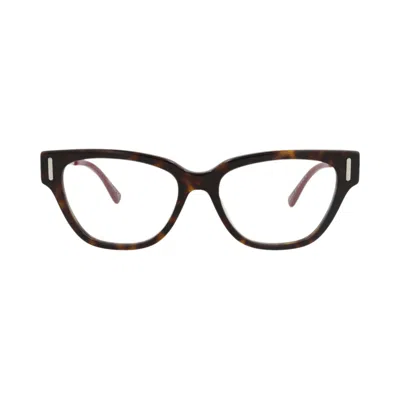 Pre-owned Gucci Square-frame Acetate Optical Frames 'havana/silver/transparent' | Brown | Women's Size Onesize