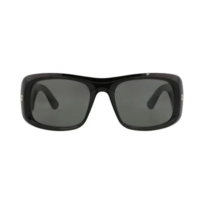 Pre-owned Gucci Square-frame Acetate Sunglasses 'black/grey' | Men's Size Onesize