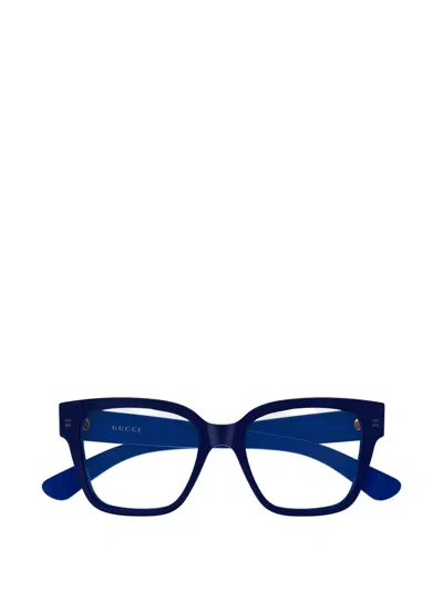 Gucci Square-frame Glasses In Blue