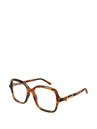 Gucci Square-frame Glasses In Brown