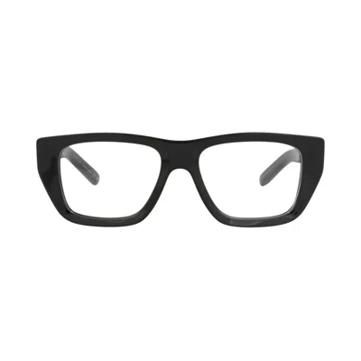 Pre-owned Gucci Square-frame Injection Optical Frames 'black/transparent' | Men's Size Onesize