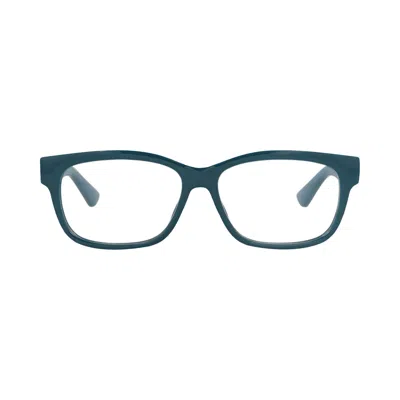 Pre-owned Gucci Square-frame Injection Optical Frames 'blue/transparent' | Women's Size Onesize