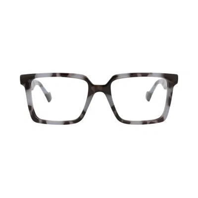 Pre-owned Gucci Square-frame Injection Optical Frames 'grey/transparent' | Men's Size Onesize