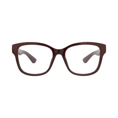Pre-owned Gucci Square-frame Injection Optical Frames 'red Transparent' | Women's Size Onesize